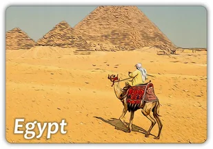 EGIPT - Piramidy - Pustynia - Magnes na lodówkę - Magnesy - miniaturka - grafika 1