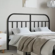 Inne meble do sypialni - vidaXL Metalowe wezgłowie, czarne, 150 cm - miniaturka - grafika 1