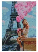 Zabawki kreatywne - Mozaika Diamentowa Eiffla Kobieta z Balonami 7050 - miniaturka - grafika 1