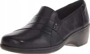 CLARKS MAY MARIGOLD PÓŁBUTY DAMSKIE CZARNE SKÓRZANE WSUWANE 40 JKJ - Półbuty damskie - miniaturka - grafika 1