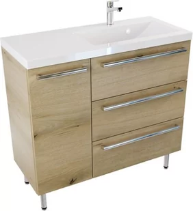 Szafka z umywalką ATHOS stojąca 90 cm prawa - Uchwyt Chromowany - Szafki łazienkowe - miniaturka - grafika 1