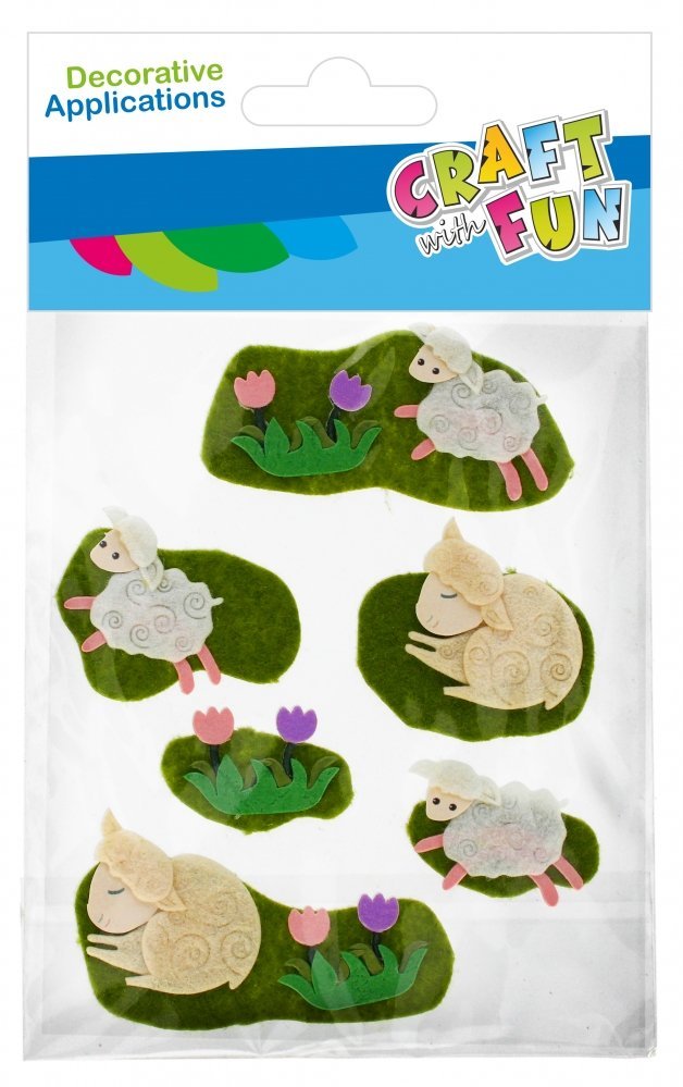 Ozdoba dekoracyjna filcowa samoprzylepna Owieczka Wielkanoc CRAFT WITH FUN 531805