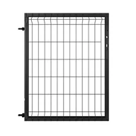 Ogrodzenia - Naterial Furtka Modus 100x120 cm lewa czarna - miniaturka - grafika 1