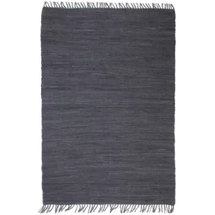 vidaXL Ręcznie tkany dywanik chindi, bawełna, 160x230 cm, antracytowy - Dywany - miniaturka - grafika 1