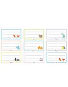 Szkolne artykuły papiernicze - Ateneum Naklejki na zeszyty B&B Pastel 9 naklejek - miniaturka - grafika 1