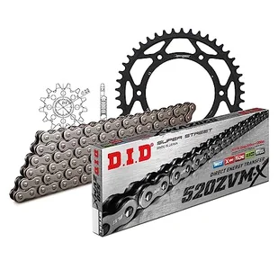 Zestaw łańcuchów DID stal 520ZVM-X / 118 nitowy zamek do KTM Duke R EXC-F EXC 200-790 ccm rok prod. 2003-2020 - Części motocyklowe - miniaturka - grafika 1
