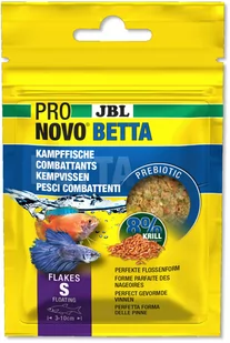 JBL ProNovo Betta Flakes S 20ml - dla bojowników - Pokarm dla ryb - miniaturka - grafika 1