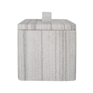 Pojemniki łazienkowe - Pojemnik kosmetyczny marmur szary - miniaturka - grafika 1