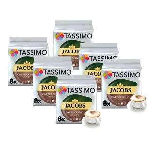 ZESTAW - Kapsułki Tassimo Jacobs Cappuccino Classico 6x8 szt. - Kawa w kapsułkach i saszetkach - miniaturka - grafika 1