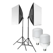 Lampy studyjne - ReLed2™ Podwójny zestaw LED z softboksami 40x60 - miniaturka - grafika 1