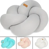 Kołdry i poduszki dla dzieci - Poduszka dekoracyjna, precel, knot, warkocz 40x36cm Poduszka dekoracyjna, precel, knot, warkocz 40x36cm (wzór: turkusowy) - miniaturka - grafika 1