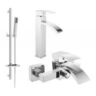 Baterie umywalkowe - Mexen Libra DQ77 zestaw wannowy, chrom - miniaturka - grafika 1