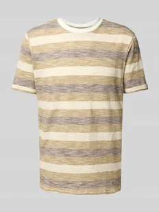 T-shirt z prążkowanym, okrągłym dekoltem model ‘JELANI’ - Koszulki męskie - miniaturka - grafika 1