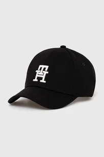 Tommy Hilfiger czapka z daszkiem bawełniana kolor czarny z aplikacją AM0AM12541 - Czapki męskie - miniaturka - grafika 1