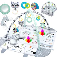 Maty edukacyjne - Duża Edukacyjna Rozkładana Mata Alpaka dla Niemowląt 4w1 +20 kolorowe kulki - miniaturka - grafika 1