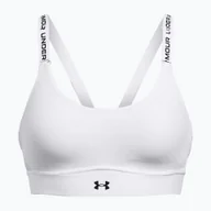 Bielizna sportowa damska - Biustonosz treningowy Under Armour Infinity Mid white/black | WYSYŁKA W 24H | 30 DNI NA ZWROT - miniaturka - grafika 1