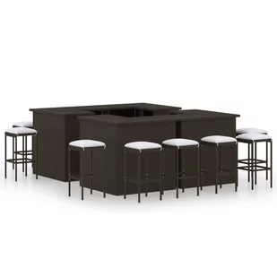 vidaXL 16-cz zestaw barowy do ogrodu z poduszkami brązowy rattan PE 3064928 3064928 - Pozostałe meble ogrodowe - miniaturka - grafika 1
