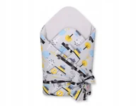 Rożki i beciki - Rożek dla niemowląt z wiązaniem 2w1 usztywniany i miękki - zwierzątka w aut - miniaturka - grafika 1