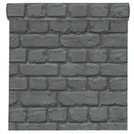 Tapety - Tapeta Cegła 226744 ciemnoszara papierowa - miniaturka - grafika 1