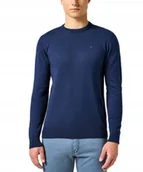 Swetry męskie - Sweter Wrangler KNIT SWEATER 112357427 Navy XL - miniaturka - grafika 1