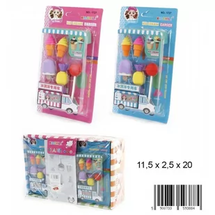Gumka Do Mazania Lody Kpl 5szt B/C Toys 0797i  Mid - Przybory szkolne - miniaturka - grafika 1