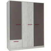 Szafy - Szafa 3-drzwiowa R03 Rest Maridex Popiel, Dąb Craft Biały Kolor 03 - miniaturka - grafika 1