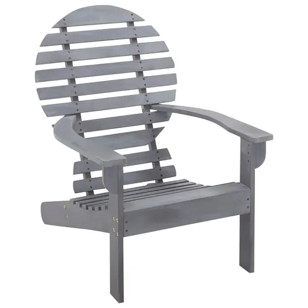 Krzesło ogrodowe Adirondack z litego drewna akacjowego szare 69x96x89 cm