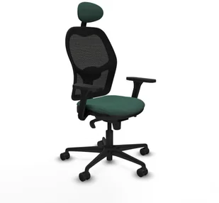 Fotel biurowy, krzesło biurowe Krzesło Biurowe z Zagłówkiem Jorquera Piqueras y Crespo 3D036N1 Kolor Zielony - Fotele i krzesła biurowe - miniaturka - grafika 1