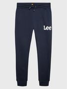 Spodnie i spodenki dla dziewczynek - Lee Spodnie dresowe LEE0011 Granatowy Regular Fit - miniaturka - grafika 1