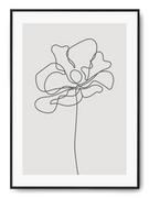 Plakaty - Plakat r A3 30x42 cm Kwiat Rysunek Szkic Grafika - miniaturka - grafika 1