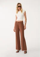 Spodnie damskie - Stradivarius Spodnie dzwony wizytowe Brązowy 42 - miniaturka - grafika 1