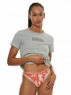 CALVIN KLEIN DAMSKIE STRINGI THONG PINK/RED r. XS - Majtki damskie - miniaturka - grafika 1