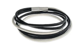 Bransoletka Skórzana Magnetyczna Damska - Bransoletki - miniaturka - grafika 1