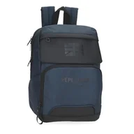 Torby na laptopy - Pepe Jeans Bromley Plecak na Laptopa 13,3 cala Niebieski 25 x 37 x 12 cm Poliester 9L by Joumma Bags, Niebieski, Talla única, plecak na laptopa - miniaturka - grafika 1