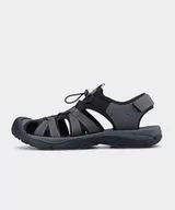 Sandały męskie - 4F, Sandały męskie, Midshop shoes, ciemny szary, rozmiar 44 - miniaturka - grafika 1