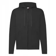 Bluzy męskie - Bluza Męska Z Kapturem Rozpinana Czarny r. 2XL - miniaturka - grafika 1