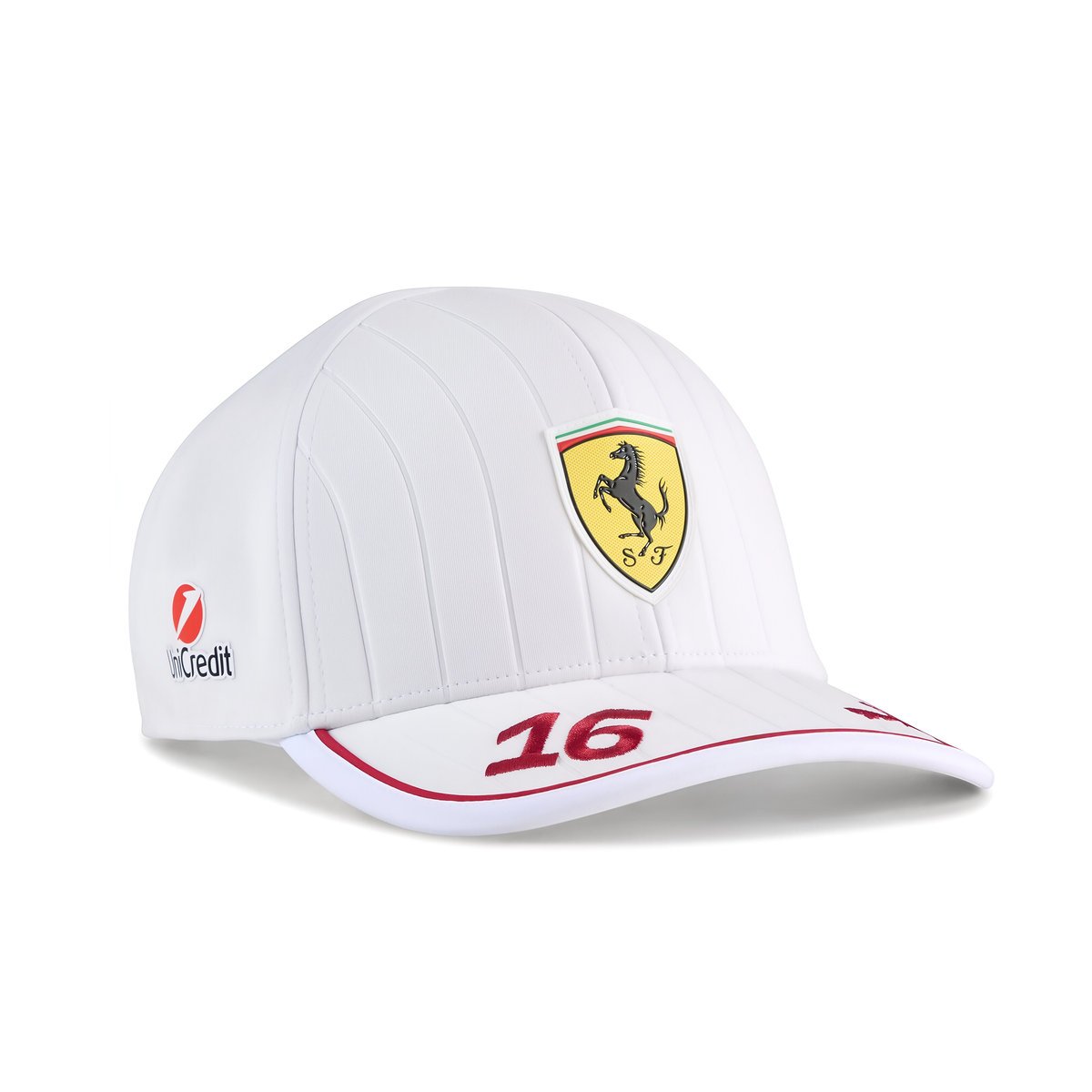 Czapka Scuderia Ferrari F1 Puma Charles Leclerc 16 Miami GP Cap 2025 Biała