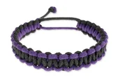 Bransoletki - Damska Bransoletka Czarno Fioletowa Węzeł - miniaturka - grafika 1