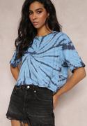 Koszulki i topy damskie - Niebieski Krótki T-shirt z Printem Tie-Dye Lanay - miniaturka - grafika 1