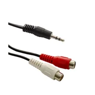 Kable - Złącze Jack wt.3,5st-2xRCA gn.1,5m / dpm EN31 - miniaturka - grafika 1