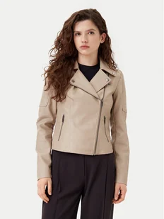 Noisy May Kurtka z imitacji skóry Rebel 27000741 Beżowy Slim Fit - Kurtki damskie - miniaturka - grafika 1
