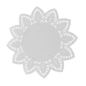 Naczynia i sztućce jednorazowe - Serwetka biała średnica 20 cm - 12 sztuk - miniaturka - grafika 1