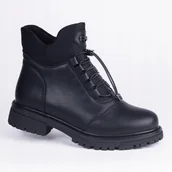 Botki damskie - Botki śniegowce damskie GOODIN GD-LH-2008 ściągacz ocieplane czarne 41 - miniaturka - grafika 1