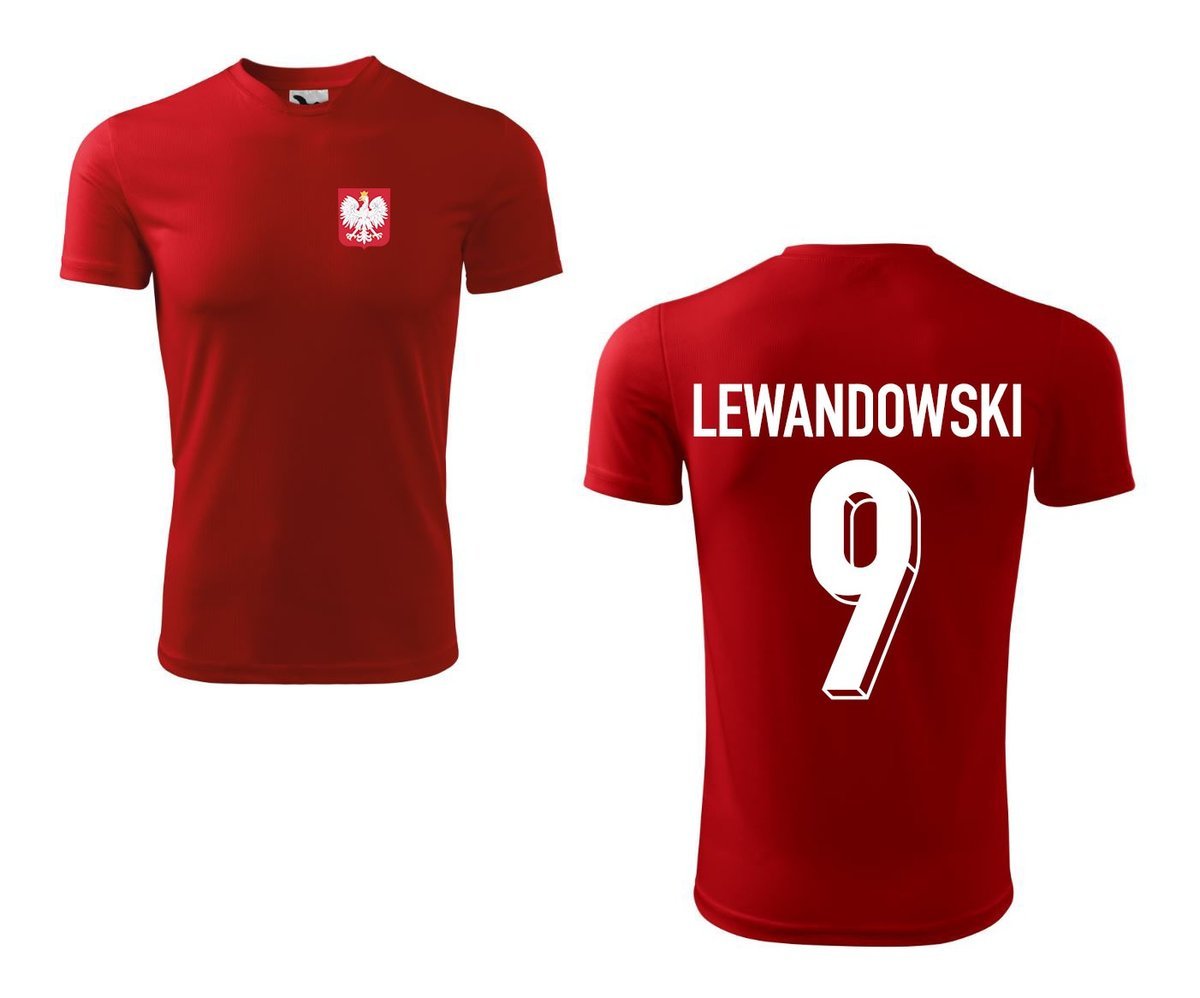 Treningowa Koszulka POLSKA LEWANDOWSKI 9