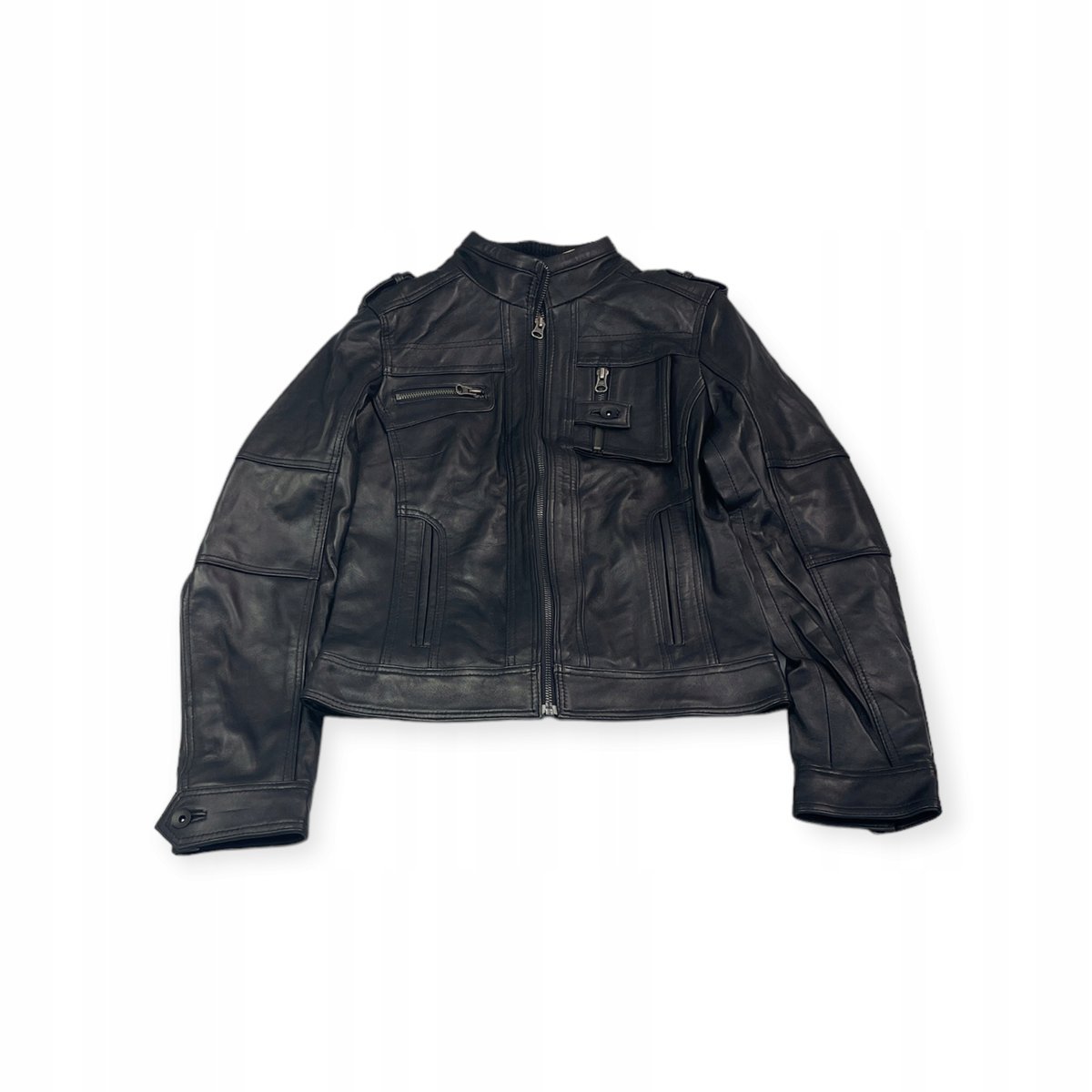 Skórzana kurtka damska czarna REAL LEATHER XS