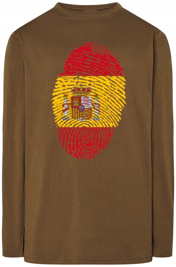 Hiszpania Flaga Odcisk Palca Longsleeve Rozm.S