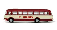 Kolekcjonerskie modele pojazdów - Autobus Jelcz 043 biało-bordowy Orbis Modelmania 07003 - miniaturka - grafika 1