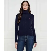 Swetry damskie - POLO RALPH LAUREN Wełniany golf | Regular Fit | z dodatkiem kaszmiru - miniaturka - grafika 1