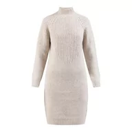 Sukienki - usha WHITE LABEL Damska sukienka z dzianiny z długim rękawem midi Lynnea, jasny beż, M-L - miniaturka - grafika 1