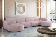 Narożniki - Narożnik designerski MODENA U XL , tkanina Poso Różowy - miniaturka - grafika 1